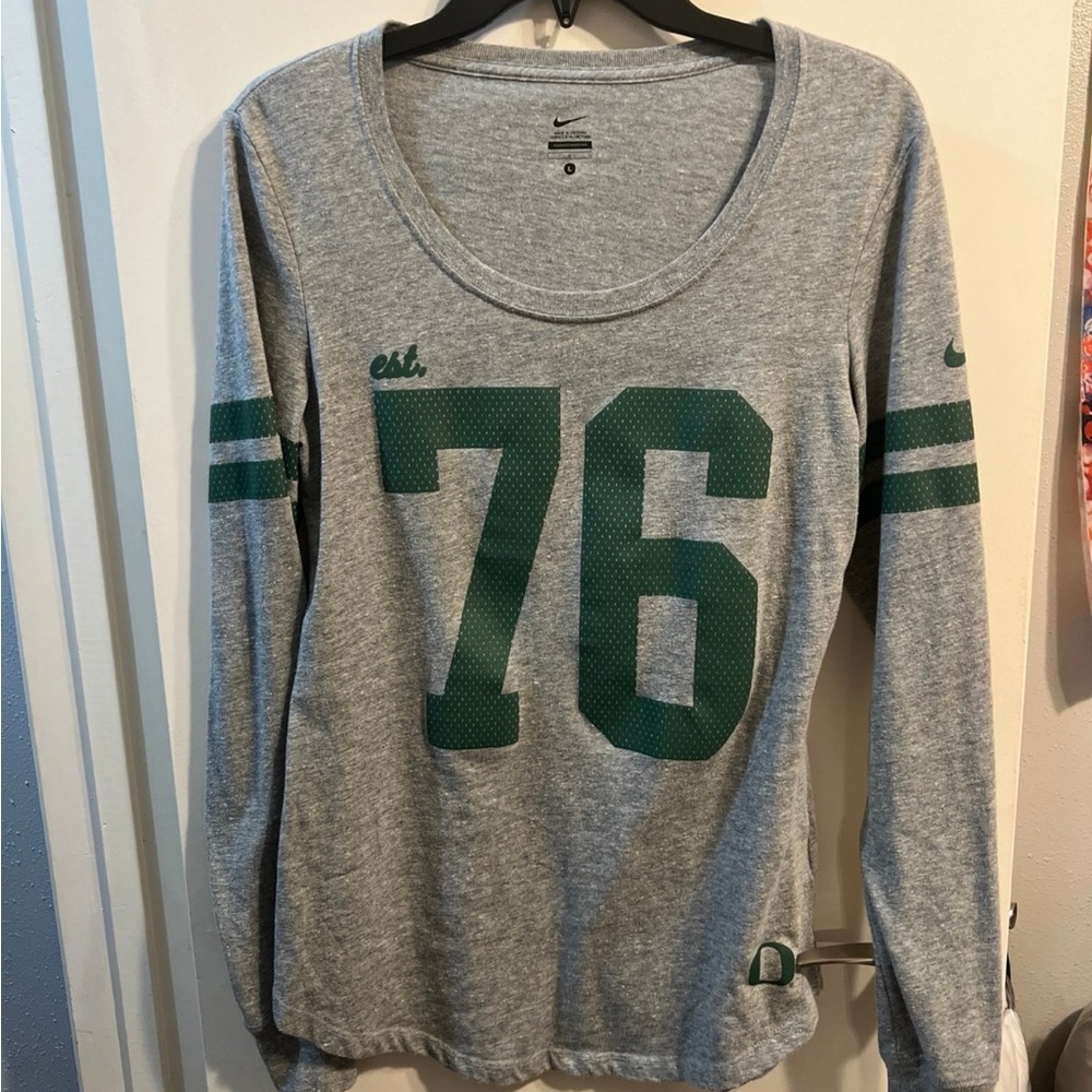 Nike Heather Gray Long Sleeve Shirt
